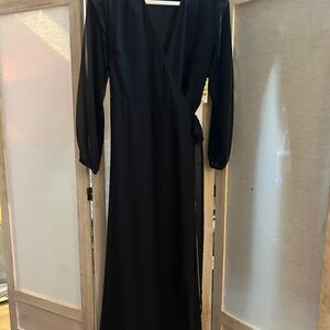 Bar III Elegant Black Long Sleeve Dress
